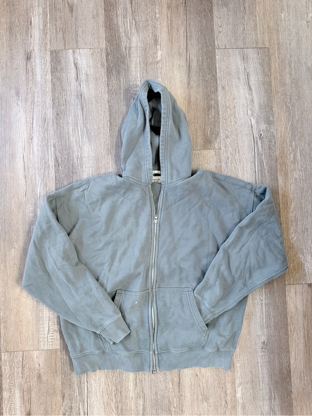 ABERCROMBIE Oversized Zip Hoodie - Sage/Olive
